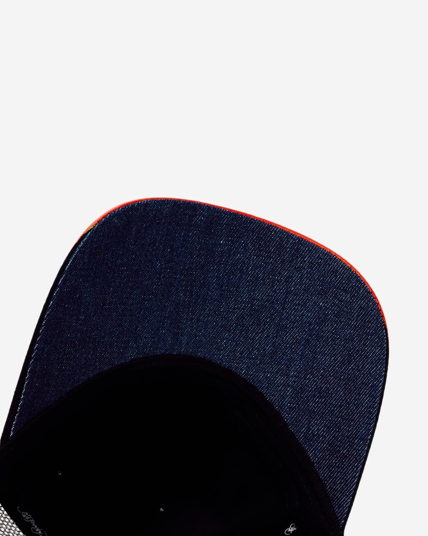 Embroidery Tiger Flame Trucker Hat