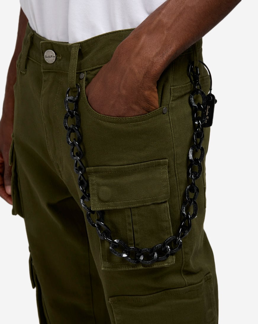 Stacked Flare Twill Pants