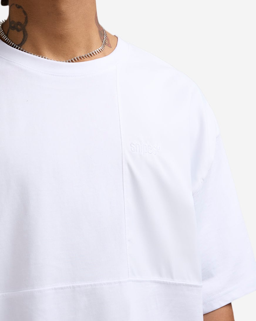 Oversized Contrast Fabric Tee