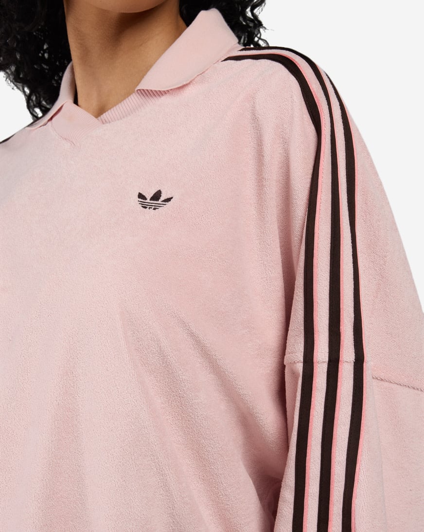 Terry Towel V Neck Polo Shirt