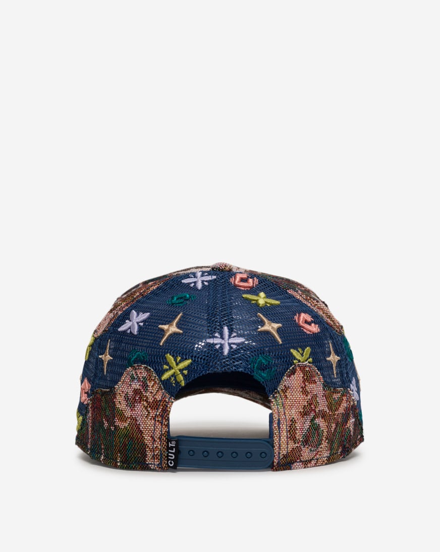 Repeat Tapestry Mesh Back Trucker Hat