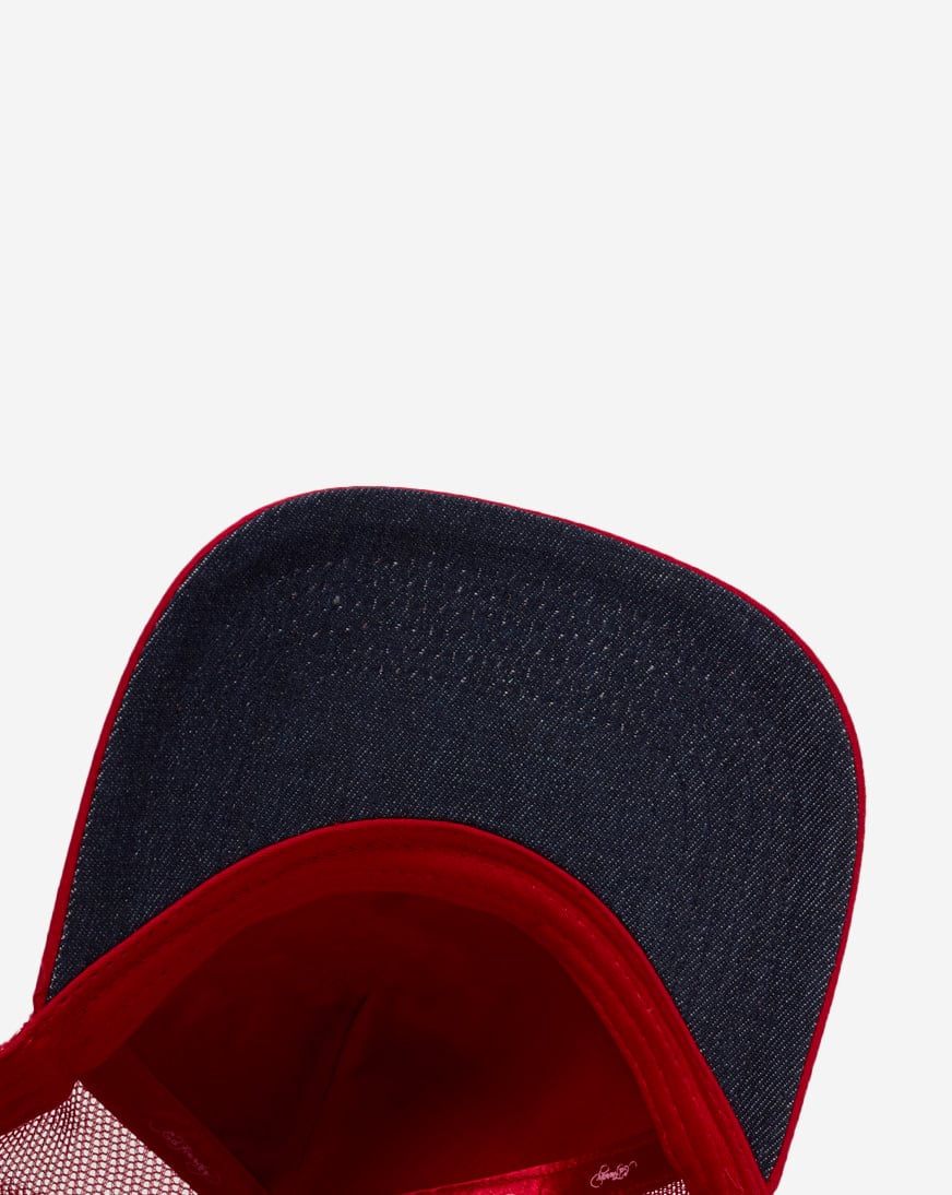 Rhinestone Eagle Panther Trucker Hat
