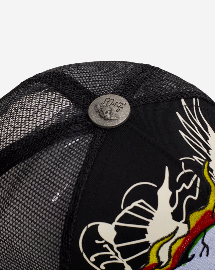 Fire Skull Trucker Hat