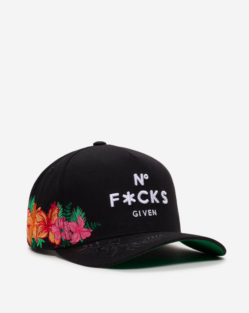 No F Given Floral Twill Trucker Hat