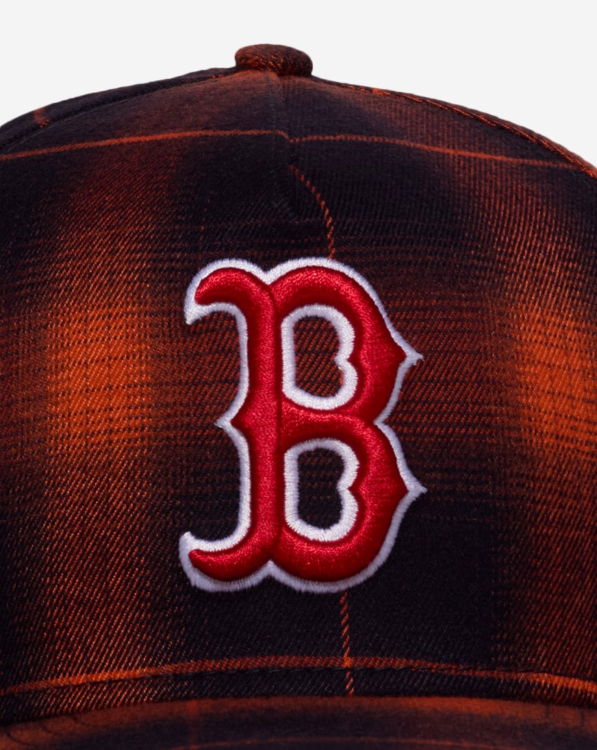 9Fifty Boston Red Sox A-Frame Plaid Snapback Hat