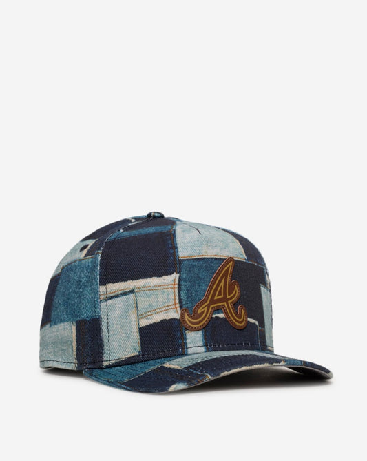 9Fifty Atlanta Braves A-Frame Denim Patchwork Snapback Hat