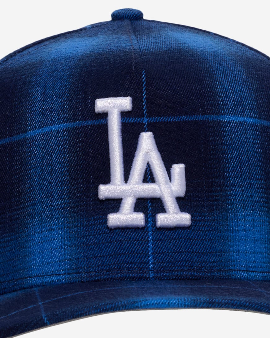 9Fifty Los Angeles Dodgers Plaid A-Frame Snapback Hat