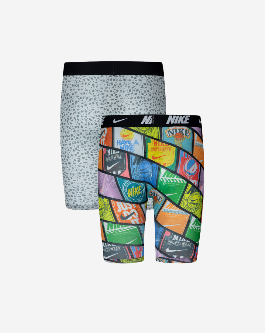 Big Kids' 2PK Printed Long Boxer Briefs