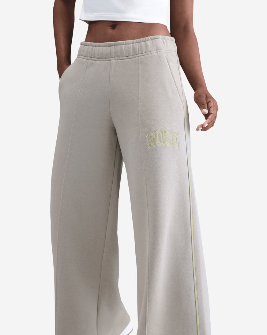 NSW Phoenix Fleece Wide-Leg Contrast Sweatpants