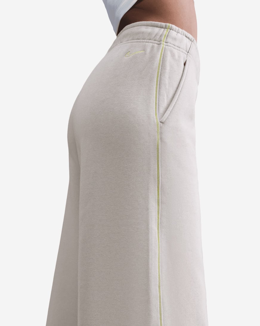 NSW Phoenix Fleece Wide-Leg Contrast Sweatpants