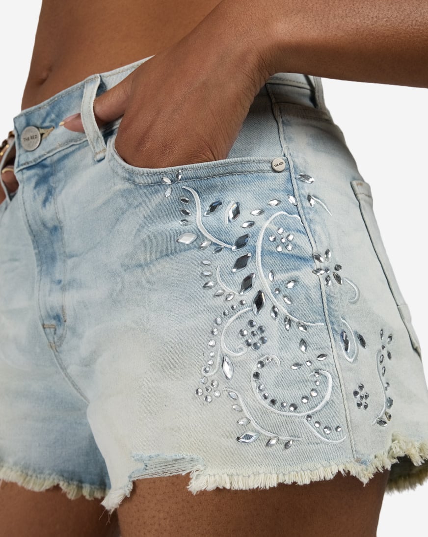 Rhinestone Bermuda Shorts