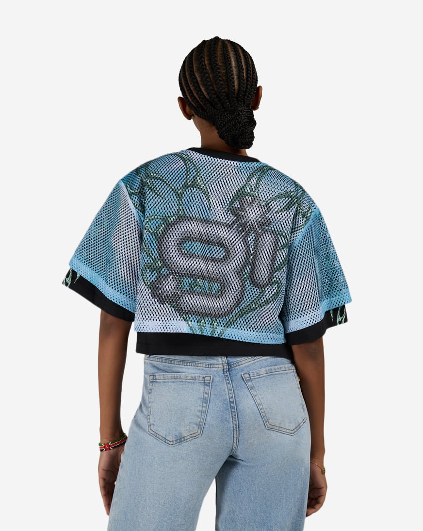 Rhinestone Cropped Jersey Tee