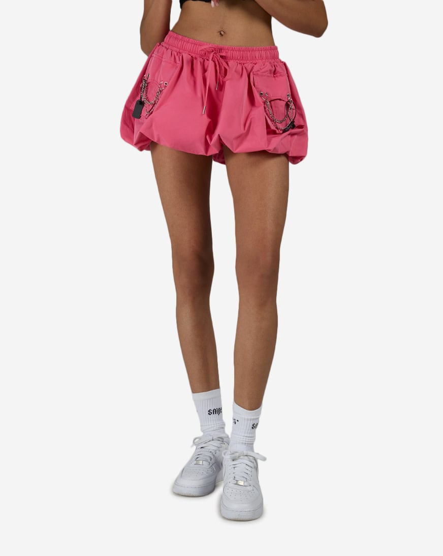 Washed Nylon Bubble Skirt