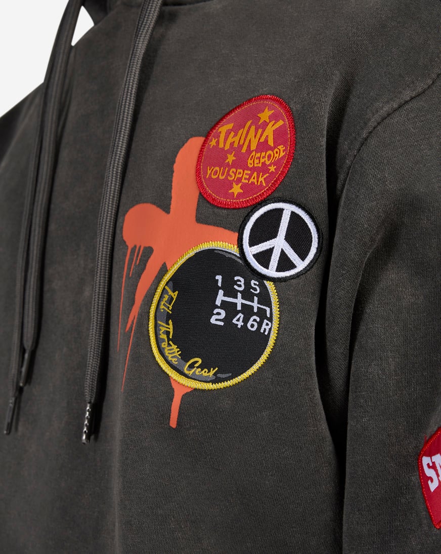 Multi Embroidery Patch Hoodie