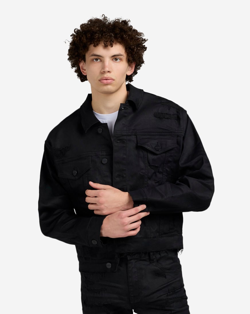 Cropped Basic Denim Jacket