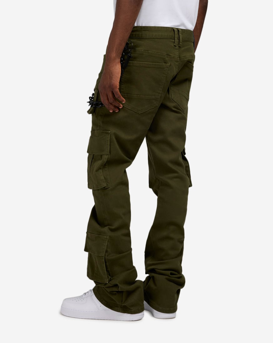 Stacked Flare Twill Pants