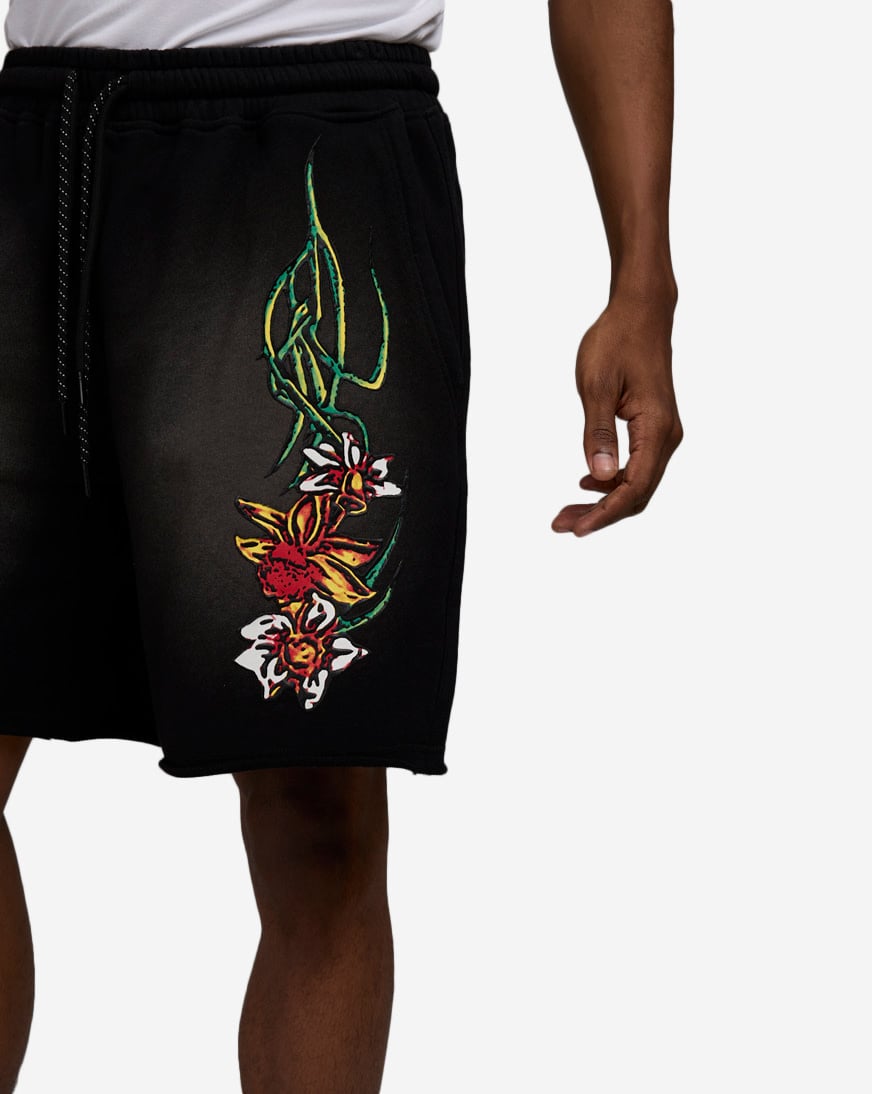 Printed Terry Shorts