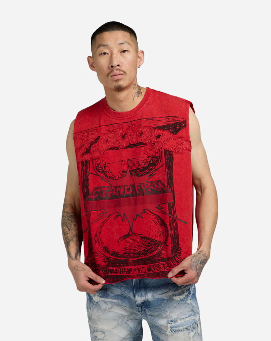 Crop Graphic Muscle Tank