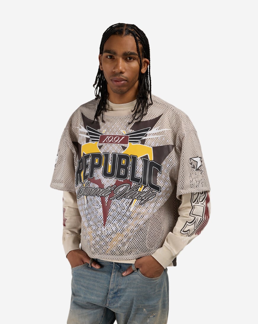 Republic Mesh 2-FER Long Sleeve Tee