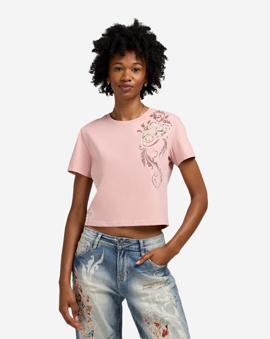 Boxy Cropped Tapestry Tee