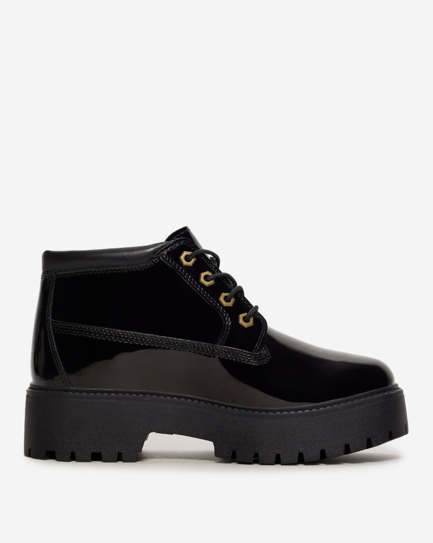 Patent Leather Stone Street Platform Chukka
