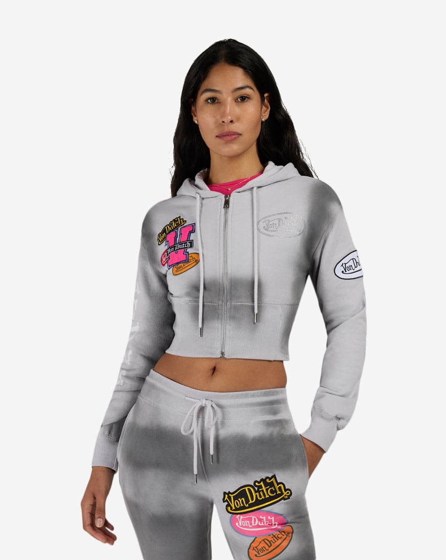 Full Zip Fleece Corset Hoodie
